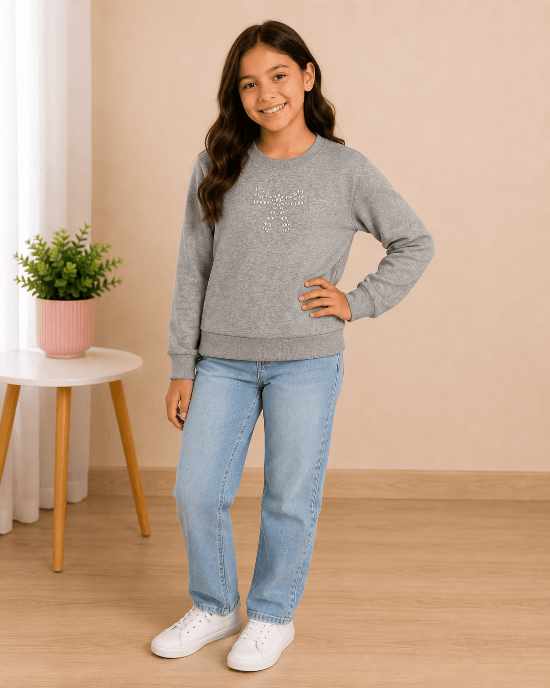 Sudadera con Moño en Pedrería