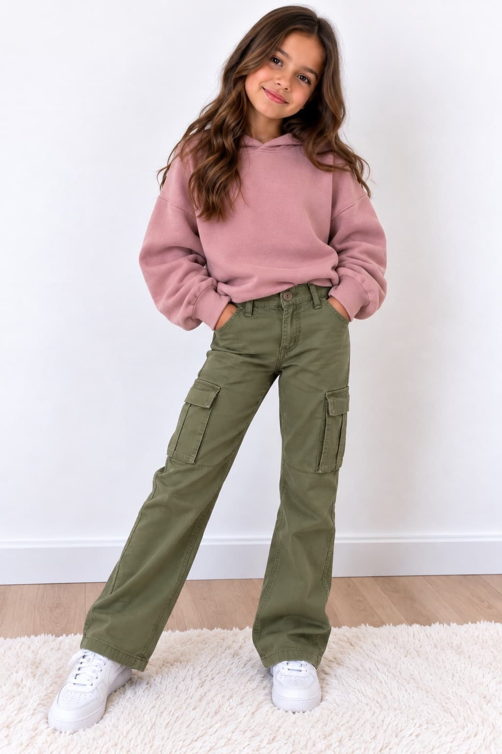 Pantalón Cargo Baggy Green