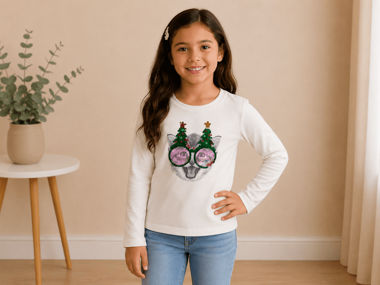 Blusa Gatito Navideño