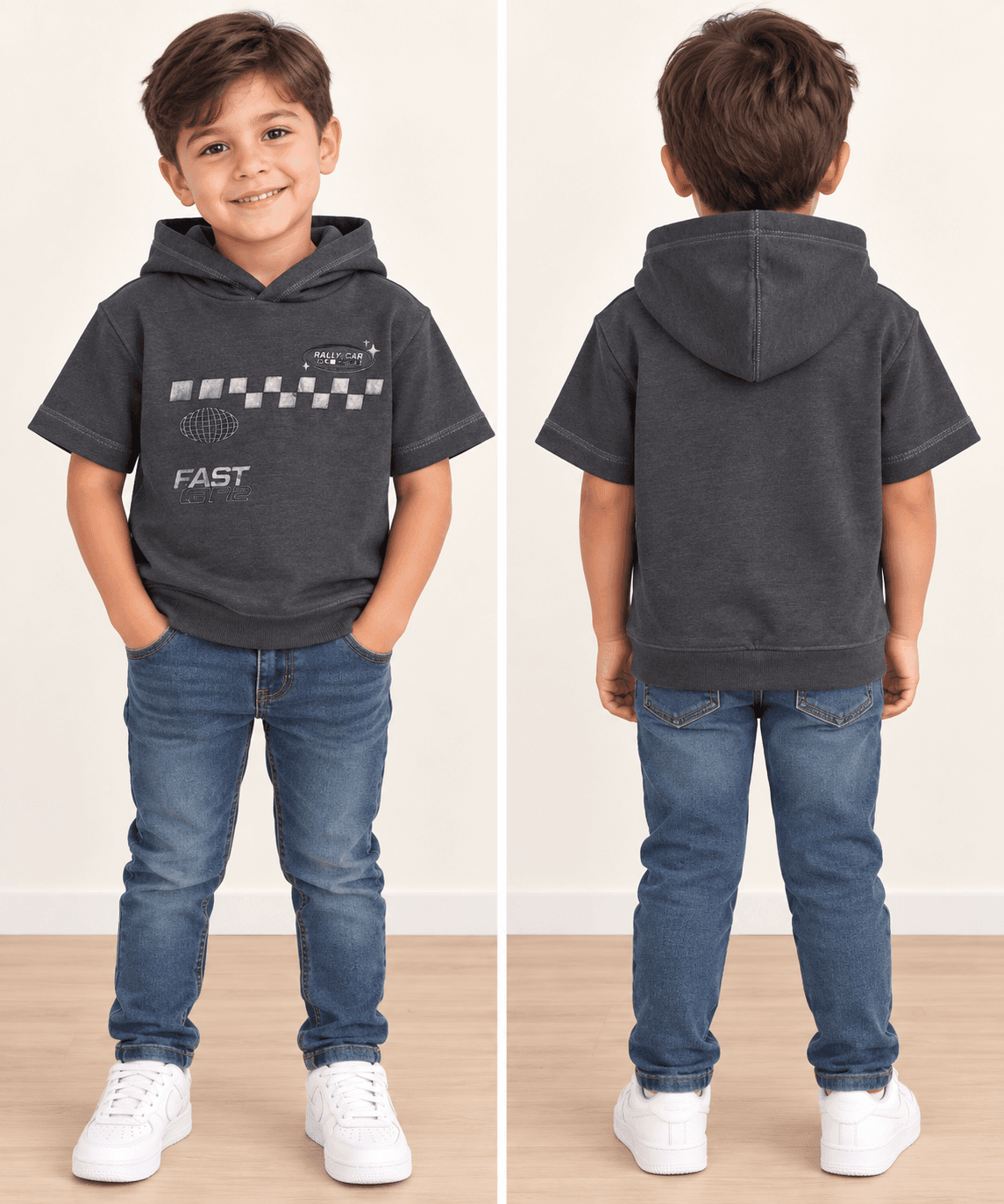 Hoodie Manga Corta