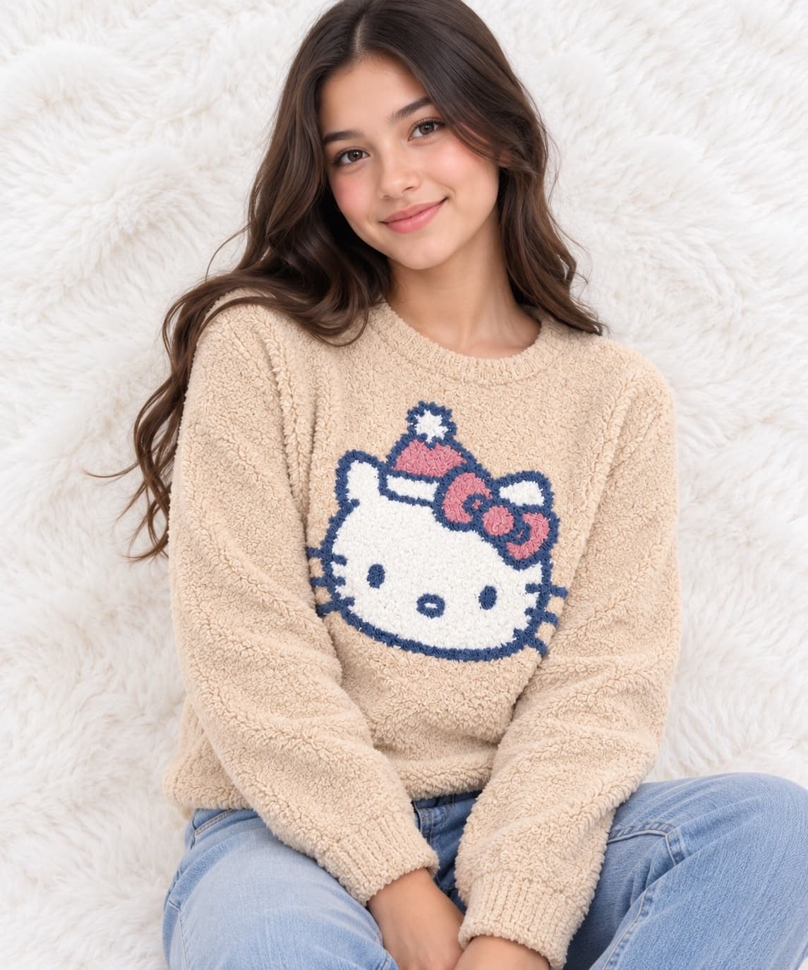 Suéter afelpado Hello Kitty