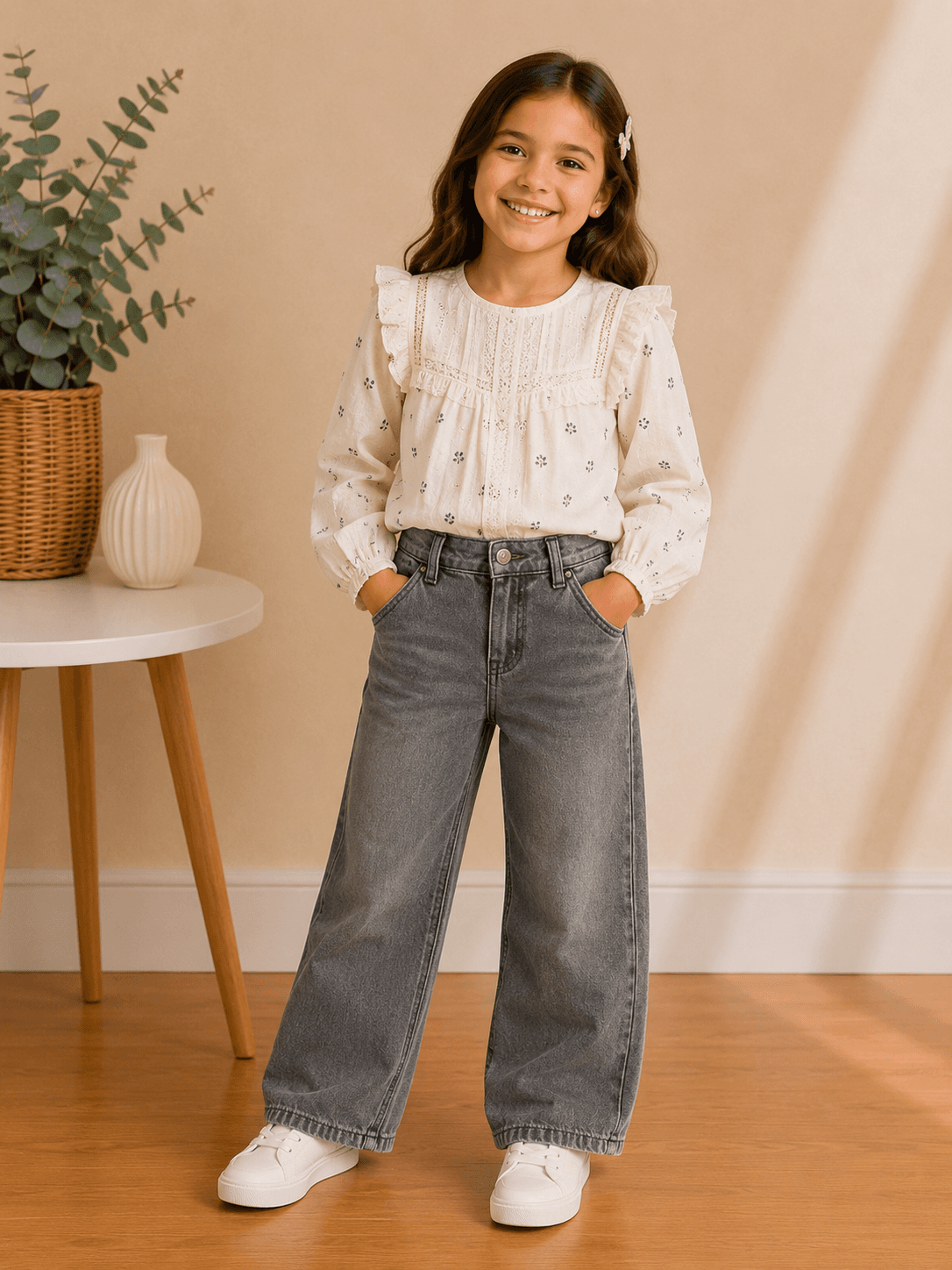 Pantalón Mezclilla Gris