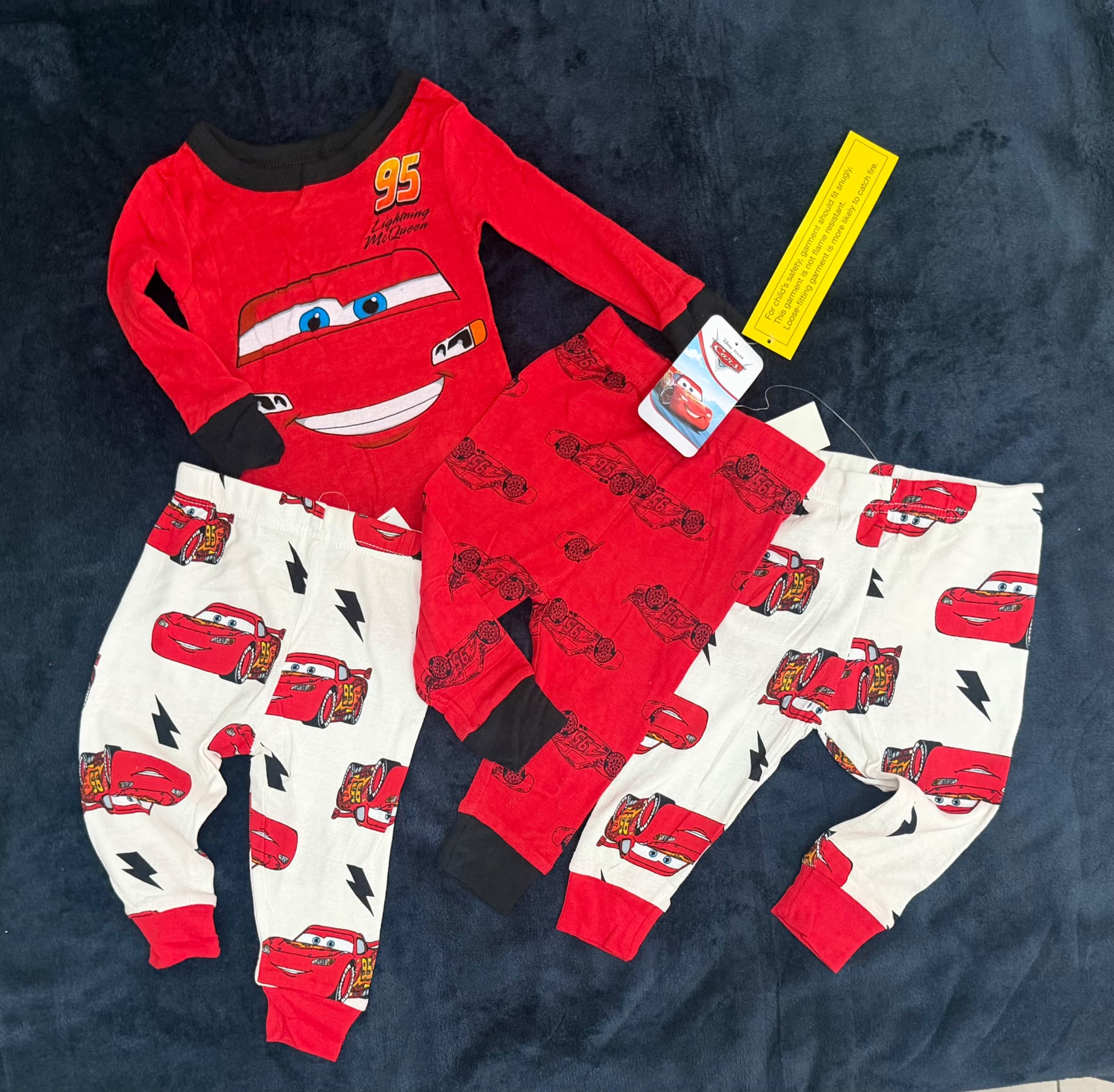 Conjunto pijama cars 4 piezas