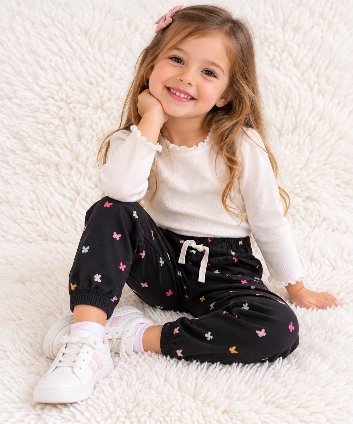Pants terciopelo, talla 3T, Negro