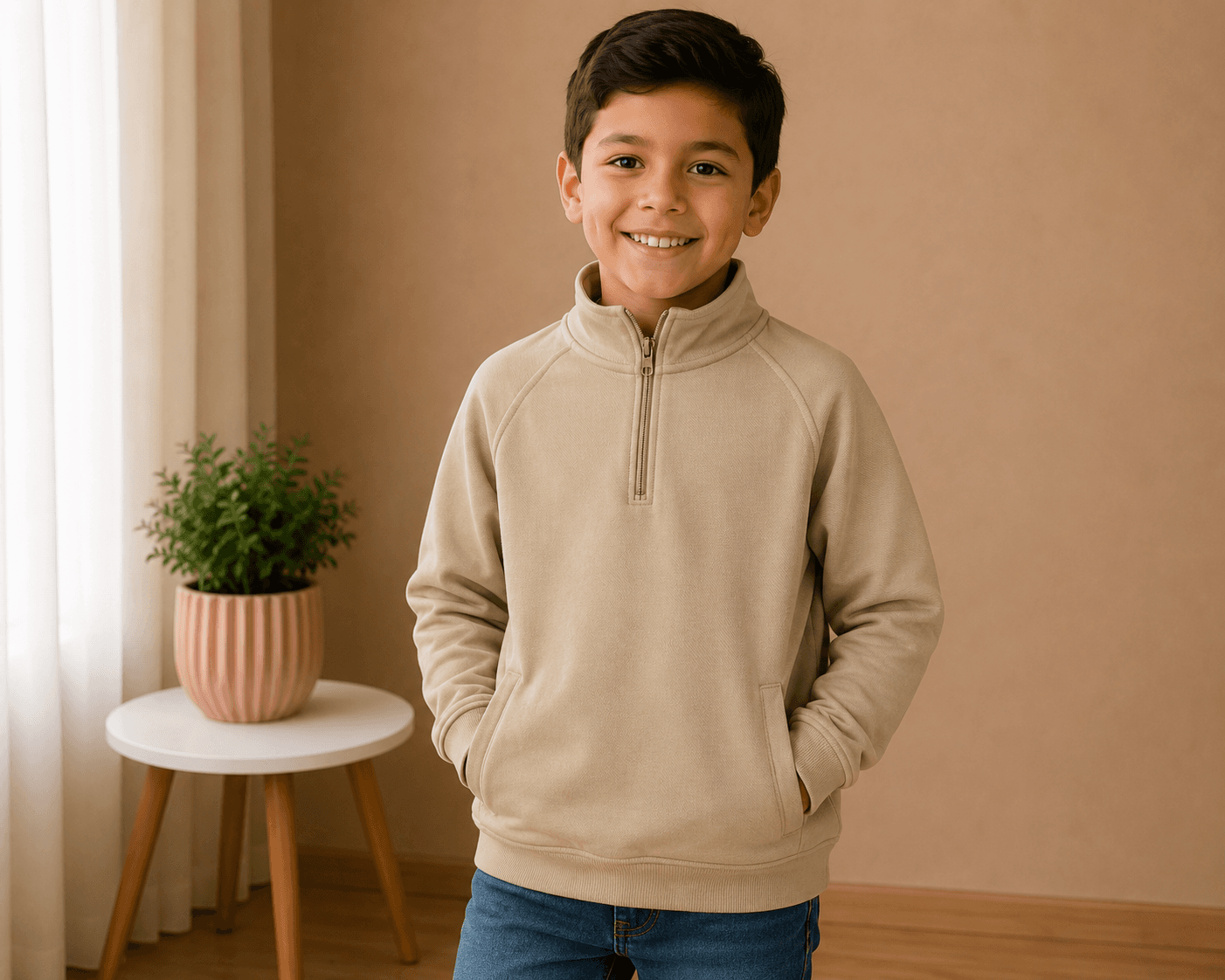 Sudadera Delgada Bolsas Laterales
