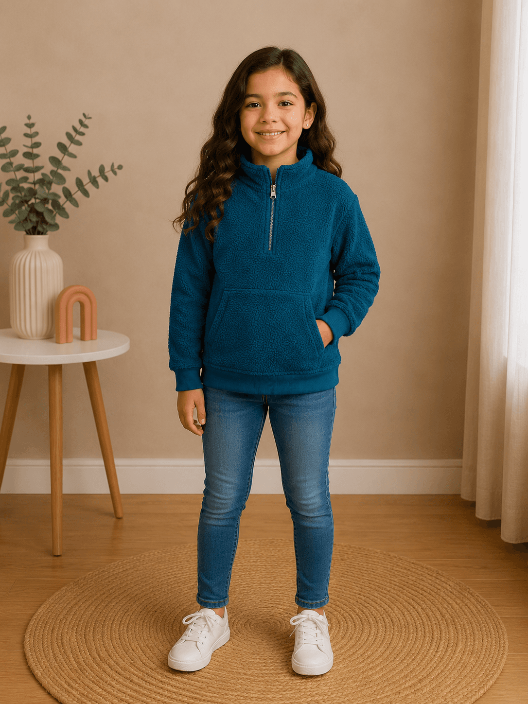 Sudadera borrega azul