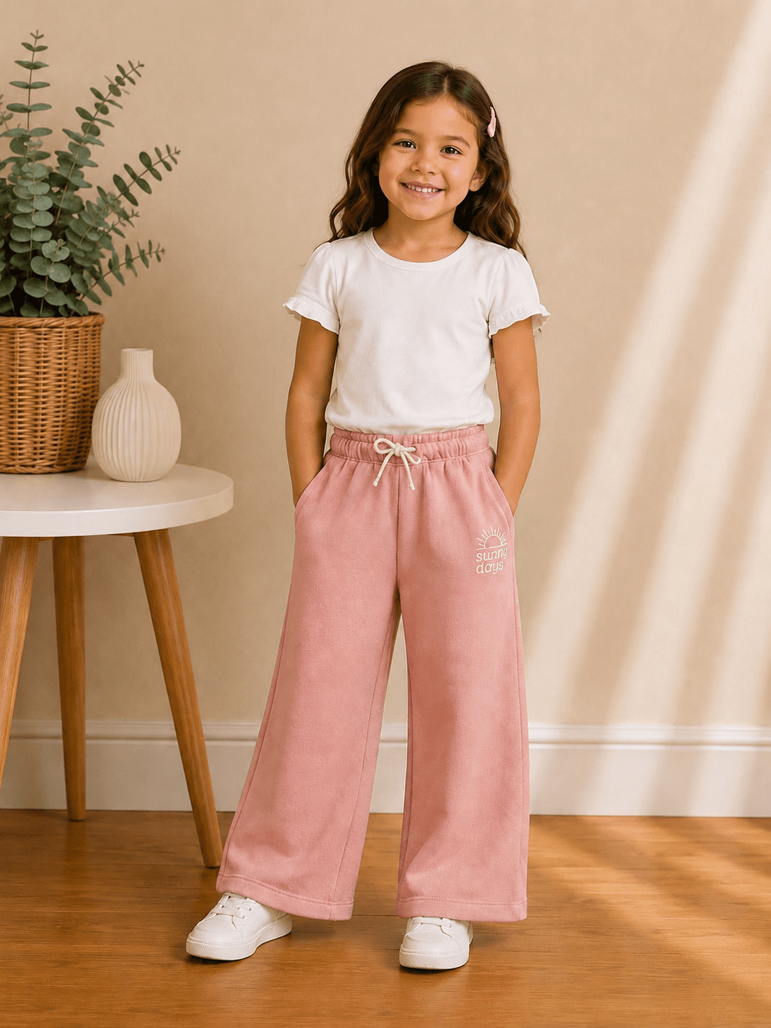 Pants Wide Leg Pink